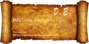 Dóczy Eszter névjegykártya