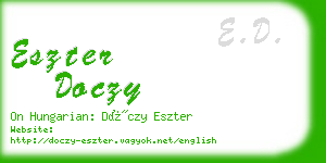 eszter doczy business card